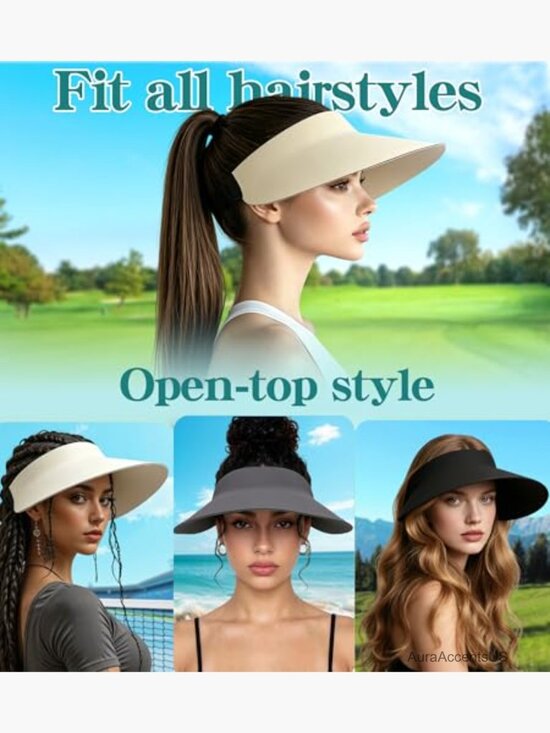 Lightweight Wide Brim Sun Visor UPF 50+ Foldable Travel Hat main image 4